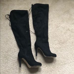 Black over the knee boots